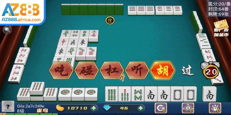 Mạt chược AZ888 là phiên bản trực tuyến của trò chơi truyền thống