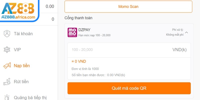 Quy trình đối soát thông tin nghiêm ngặt trong khi nạp tiền AZ888